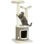 Cat house PawHut 48x48x110cm., gray/cream color