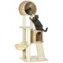 Cat house PawHut 60x60x150cm., light brown/cream color