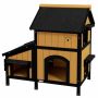 Cat house PawHut 96x65x85.5cm., light brown/black