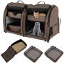 Cat Carrier, 2 Compartments, 2 Hammocks, 40 × 23 × 24 in