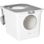 Cat litter box PawHut 44x55x39cm., white/gray