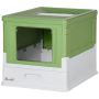 Cat litter box PawHut 47.5x35.5x36.7cm., white/green