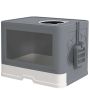 Cat litter box PawHut 48.5x38x36.5cm., gray/white