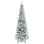 Ziemassvētku eglīte Homcom 74cmx74cmx180cm, baltas, zaļas krāsas