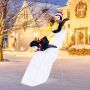 Christmas penguin decoration, 130 LED lights, 92 × 28 × 120 cm
