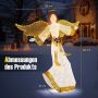 Christmas angel, 180 LED lights, 126 × 45 × 160 cm
