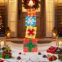 Set of 4 Christmas gift boxes with LED lighting, 4 pcs., warm white bulbs