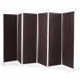 Room Divider, 6-Piece, Brown, 10 × 6 ft
