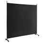 Room divider, with casters, 185.42 × 185.42 × 30.48 cm