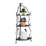 Stūra plaukts Relaxdays 10047167.0, 3 plaukti, Melna, 30 × 82,5 × 30 cm