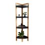 Stūra vannas istabas plaukts Relaxdays 10051961_8189, 4 plaukti, 23 × 105,5 × 23 cm