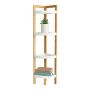 Stūra vannas istabas plaukts Relaxdays 10051961_8192, 4 plaukti, 23 × 105,5 × 23 cm