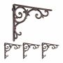 Угловые кронштейны для полок Relaxdays, 4 шт, 24,5 × 4 × 24,5 см