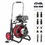Машина для прочистки канализации VEVOR RC-9001Z, 8 резцов, 53 × 46,5 × 63–93 см