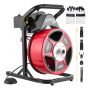 Машина для прочистки канализации VEVOR RC-9002F, 4 режущих инструмента, 54 × 41,5 × 61,5 см