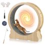 Cat exercise wheel with locking mechanism, 20 kg, natural mat