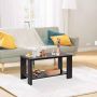 Coffee table, 2-tier, Brown, 80 × 42 × 40 cm