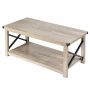 Coffee table, with lower shelf, Grey, 110.49 × 49.53 × 45.72 cm