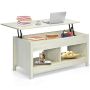 Coffee table, with hidden storage compartment, 109 × 47.5 × 50–63 cm