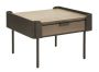 Kavos staliukas Toronto, 2 stalčiai, Pilkas ir rudas, 60 × 41 × 60 cm