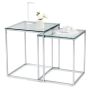 Coffee table set, 2 pieces, Silver, 49.53 × 60.96 cm; 44.45 × 55.88 cm