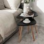 Coffee table set, 2 pcs, Black, 59.5 × 40 × 45.5 cm; 45 × 29.5 × 40.5 cm