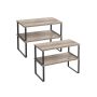 Set of 4 spice racks, grey/black