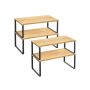 Set of 4 spice racks, light brown/black