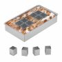 Cepšanas forma Relaxdays, 12 bloki, A–Z un 0–9, Sudraba, 31,5 × 5,5 × 18 cm