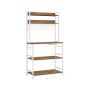Kitchen shelf 40x80x170cm., brown/white