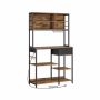 Virtuves plaukts 40,5x110x180,4 cm, brūns/melns