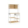Virtuves plaukts 40x110x180,4 cm, balts/gaiši brūns