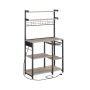 Kitchen shelf 40x90x165.5cm., black/gray