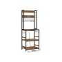 Kitchen shelf 40x60x170cm., brown/black