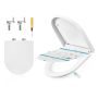 SONGMICS Toilet Seat, O-Shaped, White, 42.5 × 36.8 cm