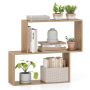 Bookshelf, 3 levels, 2 compartments, 80 × 70 × 22 cm