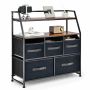 Chest of 5 drawers, Black/brown, 83.8 × 83.8 × 30.5 cm