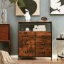 Chest of drawers, 6 drawers, Brown, 80 × 89.5 × 30 cm