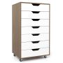 Chest of 7 drawers, Brown, 49 × 87 × 40 cm