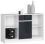 Chest of drawers NORE B-17 120 cm., white/gray