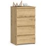 Комод CL4, 4 ящика, Коричневый, 40 × 74 × 35 см