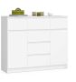 Chest of drawers NORE K120 with 6 drawers, white
