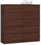 Chest of drawers NORE K120, dark brown