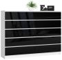 Chest of drawers K160, glossy white/black