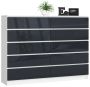 Chest of drawers K160, white/gray