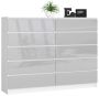 Chest of drawers K160, white/light grey
