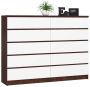 Chest of drawers K160, dark brown/white