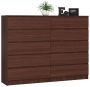 Chest of drawers NORE K160, dark brown