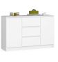 Комод K016 CLP, 3 ящика, 2 дверцы, Белый, 120 × 77 × 40 см