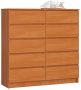 Chest of drawers NORE K120, brown